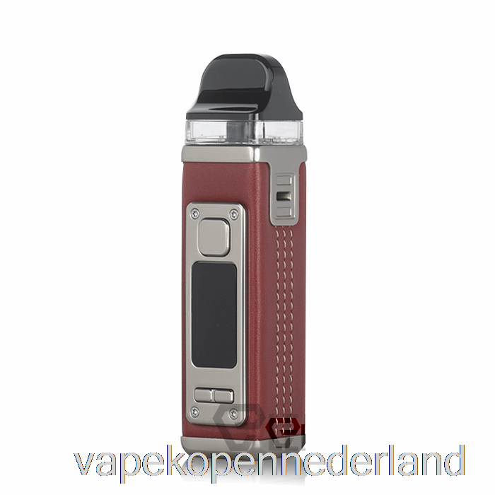 Elektronische Sigaret Vape Smok Rpm 4 60w Pod-systeem Rood Leer